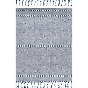 Nuloom Braided Trellis Jasmine Tassel Indoor Area Rug, 5' x 8', Blue - 1 of 4