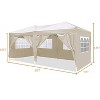 10x20 Ft Outdoor Pop Up Canopy, Portable Canopy Tent with 6 Removable Sidewalls, Beach Sun Shelter, Outdoor Canopy for Parties Camping Wedding - image 2 of 4