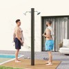 Outsunny 9.2 Gallon Slolar Heated Outdoor Shower with 2 Free-Rotating Shower Heads and 2 Foot Showers - 2 of 4