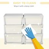 Vynxaria 3-Tier Kids Storage Unit - 6 Drawer Chest Toy Organizer with Plastic Bins for Boys & Girls in Cream - 4 of 4