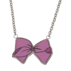 Jojo Siwa Stainless Steel Enamel Bow Necklace, 16 + 2'' - 1 of 4