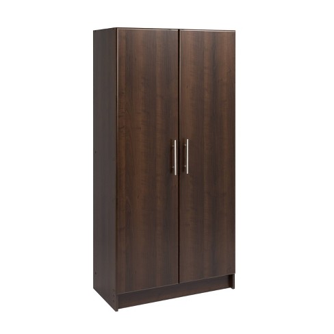 Prepac Espresso Tall Shoe Cubbie Cabinet