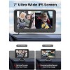 GROWNSY Baby Car Camera for 2 Kids, 7 in Ultrawide AHD Car Baby Monitor with 2 Camera, Night Vision - 3 of 4