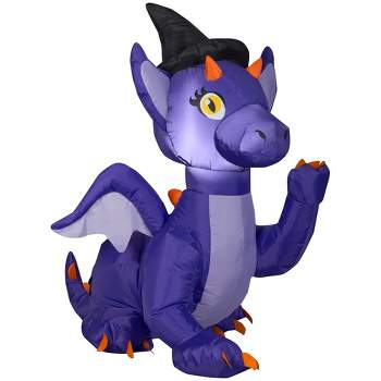 Gemmy Airblown Inflatable Purple Baby Dragon , 3.5 ft Tall, Multi