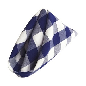 Slickblue Gingham Checkered Napkins 18"x18", Reversible, Yarn-Dyed Polyester, 9 Color Options – Pack of 4 or 10 - 1 of 4