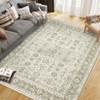 Floral Rug Washable Area Rugs, Non Slip Vintage Boho Stain Resistant Low Pile Carpets for Living Room Dining Room Bedroom Office Hallways Entryway - 3 of 4