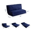 MAXYOYO Bean Bag Sofa Bed - Corduroy Floor Sofa with Washable Cover, Navy - 3 of 4