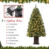 2Pcs 4.5 Ft Artificial Christmas Tree with 300 Warm White  Lights and Potted Base Holiday Xmas Tree - 3 of 4