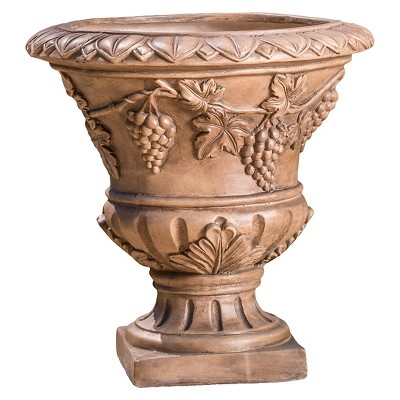 21" Roman Cast Stone Patio Urn - Christopher Knight Home