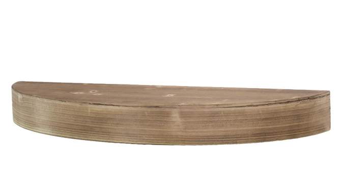 Small Round Wood Floating Decorative Wall Shelf Brown - American Art Decor, 2 of 9, play video