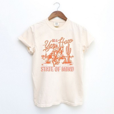 Simply Sage Market Women's Yee Haw State Of Mind Short Sleeve Garment Dyed Tee