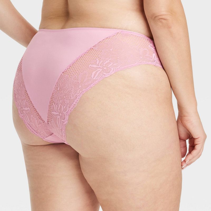 Women's Lace Trim Cheeky Underwear - Auden™, 3 of 6