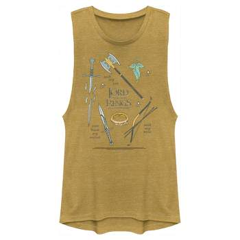 Juniors Womens Lord of the Rings Fellowship of the Ring You Have My Sword and My Bow and My Axe Festival Muscle Tee