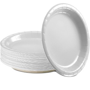 SparkSettings Disposable Dessert Paper Plates 6 3/4 Inches, Pack of 50 - 1 of 4