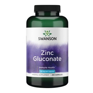 Swanson Zinc Gluconate – Capsules [50 mg, 250 Count] - 1 of 4