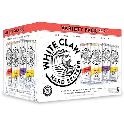 White Claw Hard Seltzer Variety Pack #3 - 12pk/12 fl oz Cans