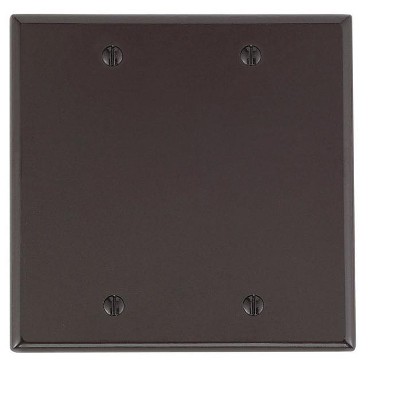 Leviton Brown 2 gang Thermoset Plastic Blank Wall Plate 1 pk