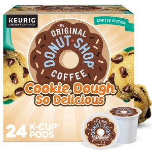 The Original Donut Shop Cookie Dough So Delicious Medium Roast Keurig K-Cup Coffee Pods - 24ct - 1 of 4