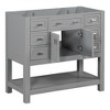 Akoasm 36 Inch Bathroom Storage Cabinet With Multiple Drawers & Doors-Grey - 4 of 4