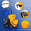 6.9 Gallon Mop Bucket Car, Mop Water Bucket Cart With Metal Handle Holder, 4 Quiet Wheels, Removable Side Pressure Dryer, Home Mop Bucket Cart - 4 of 4