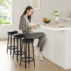 Garvee 30'' Swivel Bar Stools Set of 2 with Footrest, Backless Round Counter Height Barstools with Upholstered Cushion and Metal Frame - 4 of 4