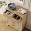 5-Drawer Dresser for Bedroom, 45" Tall Narrow Modern Chest of Drawers, Wooden Storage Cabinet or Nightstand for Small Spaces - 4 of 4