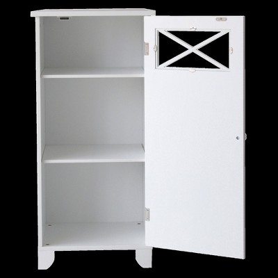 Dawson White Adjustable Shelf Elegant Floor Cabinet