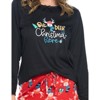 Casual Nights Women's Jersey Knit Long-Sleeve Top and Mircro Fleece Bottom Pajama Set - 4 of 4