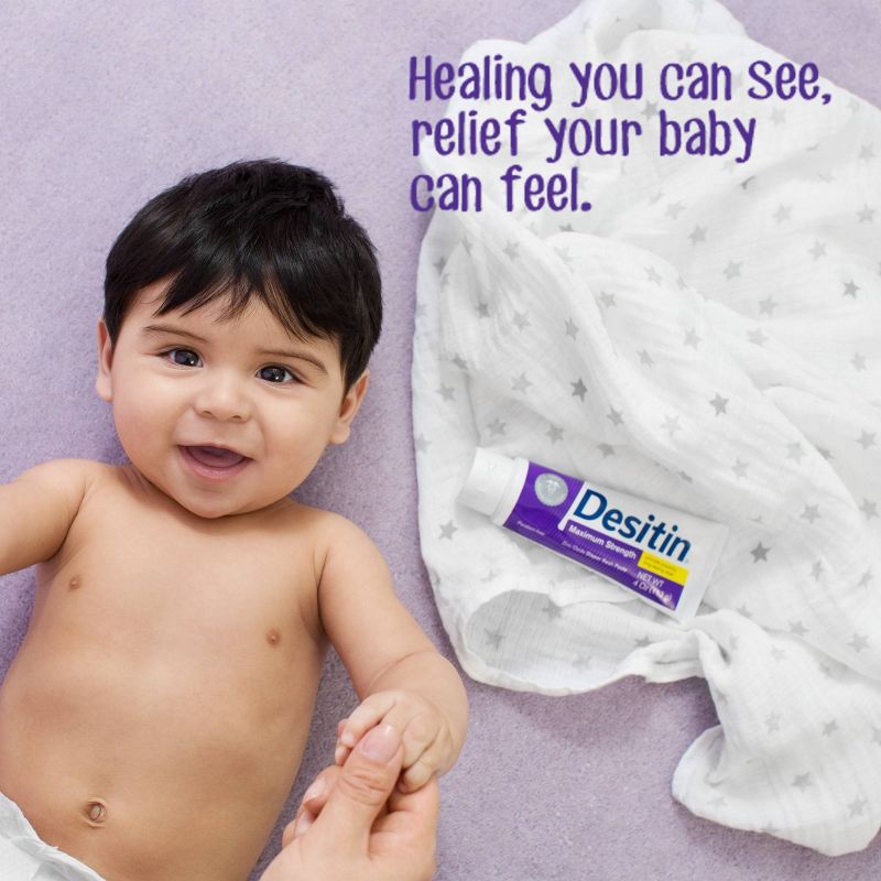 Desitin Maximum Strength Baby Diaper Rash Cream with Zinc Oxide - 4oz, 4 of 12