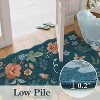 Floral rug (2'x6') for hallway, kitchen rug, ultra-thin soft, non-slip, washable, stain-resistant, bohemian style velvet rug - 4 of 4