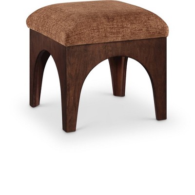 Meridian Furniture,Lawson Chenille Fabric Upholstered Ottoman