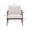 Syemin Accent Chairs Decorative Chair with Removable Cushion and Metal Stand for Living Room, Bedroom, Office, White, 35.43"*28.74"*34.25" - 2 of 4