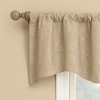 1pc 50"x18" Sun Zero Bronte Floral Jacquard 100% Blackout Rod Pocket Curtain Valance Taupe - 2 of 4