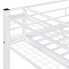 MAYEERTY Twin Size Metal Loft Bed, Upper Grid Storage Shelf Lateral Ladder, Bedroom, Black - 4 of 4