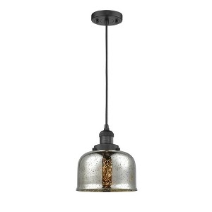 Bell - 1 Light Cord Hung Mini Pendant In Industrial Style-10 Inches Tall and 8 Inches Wide - 1 of 1
