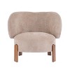 ModernLuxe Accent Chair, Cozy Wingback Armless Chair, Wooden Single Sofa Lounge Chair - 2 of 4