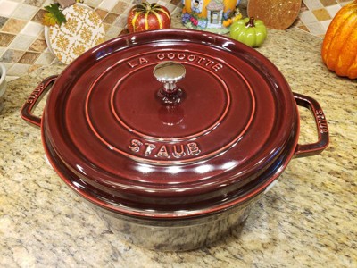 Staub Cast Iron Round Cocotte, Dutch Oven, 9-quart, serves 9-10, Made in  France, Cherry, 9-qt - Harris Teeter