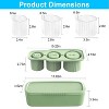 NewHome "Silicone Ice Cube Tray for Stanley Cups (20oz/30oz/40oz) – Hollow Cylinder Molds with Lid & Bin" Green - 3 of 4