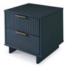 Manhattan Comfort Set of 2 Granville 2 Drawer Nightstands Midnight Blue: Modern Design, Pine Frame, Metal Glides, Includes Anti-Tip Hardware - 4 of 4