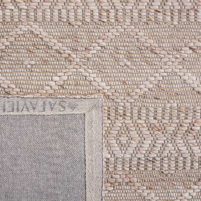 Hand-Woven Geometric Flat Weave Wool Blend Rug - 3' x 5'