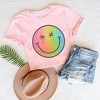 Simply Sage Market Women's Tie Dye Smiley Short Sleeve Graphic Tee - 2XL - Pink - 3 of 3