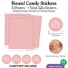 Big Dot of Happiness Pink Wedding Candy Stickers, Mr & Mrs Wedding Guest Favors, Party Favor Labels, Small Round Candy Stickers - 324 Count - 3 of 4
