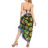 LA LEELA Women's Summer Holiday Swimwear Beach Wraps Sarong Cover Up Wrap Bathing suit Pareo One Size Onyx Floral - 4 of 4