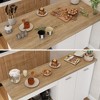 FUFU&GAGA White and Wood - Grain Kitchen Island Buffet with Storage - Expandable Countertop for Dining and Prep - 3 of 4
