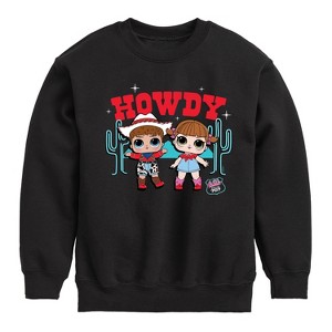 Boys' - LOL Surprise! - Howdy Neon Graphic Long Sleeve Fleece Sweatshirt - 1 of 4