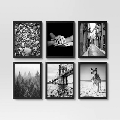 (Set of 6) Traditional 8"x10" Picture Frames Black - Room Essentials™