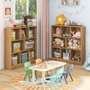 Costway 8-Cube Bookcase 41" Wooden Toy Storage Organizer for Kids Bookshelf Natural/White - 2 of 4