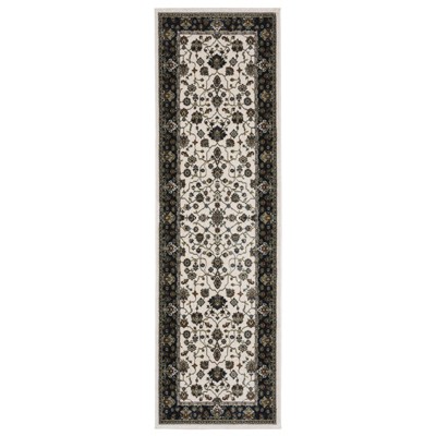 Oriental Weavers Vivian VI02B Ivory/ Navy Indoor Area Rug - 2'3" x 7'6"