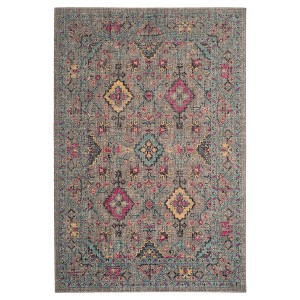Light Gray Geometric Loomed Accent Rug 4