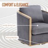 Deep-Seated Comfort: Corduroy Swivel Barrel Chair - 3 of 4
